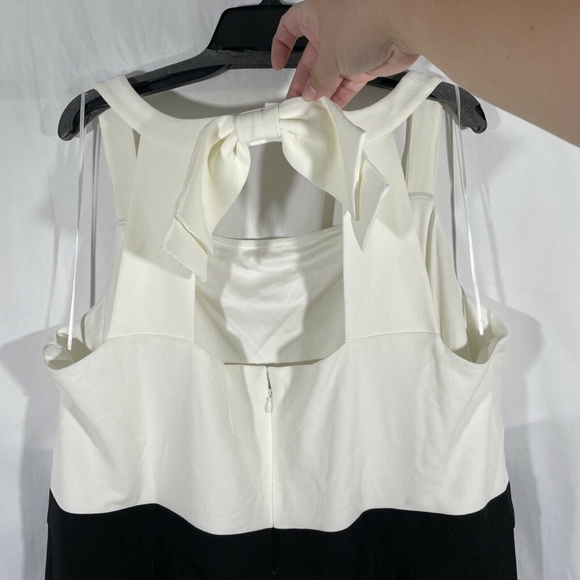 NEW Vince Camuto [‎ PLUS 22W ] Kors Square Neck with Bow Crepe Jumpsuit - Picture 11 of 12